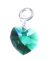 May Birthstone Crystal sterling silver charm .925 x 1 Birthstones