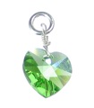 August Birthstone Crystal sterling silver charm .925 x1 Birthstones