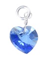 September Birthstone Crystal strlng silver charm .925 x1 Birthstones