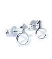 PICCOLI orecchini a bottone in argento sterling maschili e femminili, 925 x 1 paio di borchie