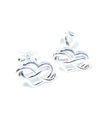 Aretes de plata de ley con corazón infinito TINY .925 x 1 par de aretes