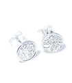 PICCOLI orecchini a bottone in argento sterling Tree Of Life, 925 x 1 paio di borchie