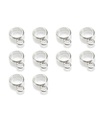 Paquete de 10 CHARM CARRIERS colgantes-soporte-fianza plata de ley 925