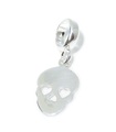 Charm de plata de ley con cuentas colgantes de calavera .925 x 1 cuentas de calaveras