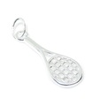 Charm PEQUEÑO de plata de ley para raqueta de tenis .925 x 1 Charms deportivos