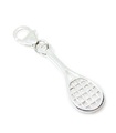 Racchetta da tennis PICCOLO charm in argento sterling su clip da 9 mm .925 x 1