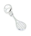 Raquette de tennis PETITE perle pendante breloque en argent sterling .925 x 1