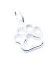 Ciondolo in argento sterling TINY con stampa zampa .925 x 1 ciondoli zampe di cane gatto