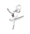 Bailarina PEQUEÑO Charm de plata de ley .925 x 1 Bailarinas Charm de ballet