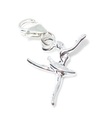 Bailarina PEQUEÑO Charm de plata de ley con clip de 9 mm .925 x 1 Ballet