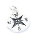 Compass TINY sterling silver charm .925 x 1 NESW Direction charms