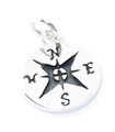 Compass TINY charm in argento sterling .925 x 1 NESW Direction charms