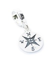 Boussole TINY perle pendante breloque en argent sterling .925 x 1 Direction