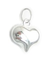 Puffed Love Heart winziger hohler Anhänger aus Sterlingsilber .925 x 1 Herzen