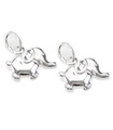 Förpackning med 2 elefanter små charmar i sterling silver .925 Elephant