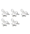 Pack of 5 Elephants small sterling silver charms .925 elephant