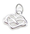 Charm pequeño de plata de ley con corazón infinito .925 x 1 Charms Forever Love