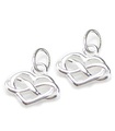 Set van 2 Infinity Hearts kleine sterling zilveren bedels .925 Love