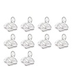 Packung mit 10 Infinity Hearts kleine Charms aus Sterlingsilber .925 Love