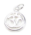 Ohm Om breloque en argent sterling .925 x 1 breloques symboles sacrés sacrés