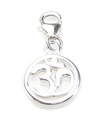 Ohm Om su clip da 9 mm piccolo charm in argento sterling .925 x 1 Sacro