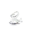 MICRO TINY 2D Charm i sterlingsilver .925 x 1 liten charm av Fishes