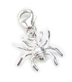 Araña en clip Charm de plata de ley PEQUEÑA .925 x 1 Charms de arañas