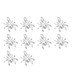 Packung mit 10 Spinnen TINY Sterling Silber Charms .925 Spinnen Charms