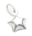 Petite breloque creuse en argent sterling étoile .925 x 1 Étoiles Breloques spéciales