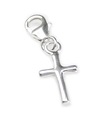 Kreuz auf 9mm Clip kleiner Sterling Silber Charm .925 x1 Heilige Charms