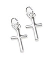 Confezione da 2 croci piccole ciondoli in argento sterling .925 ciondoli croce