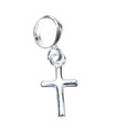 Cross Bead sterling silver charm .925 x 1 Crosses Beads charm