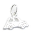 Car Tiny flat sterling silver charm .925 x 1 Cars and Automobile charms