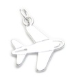 Charm diminuto de plata esterlina con forma de avión .925 x 1 Colgante de avión con forma de avión