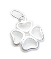 Four Leaf clover sterling silver charm .925 x 1 Lucky 4 Leaves Clovers