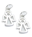 Pack of 2 Angel small sterling silver charms .925 Angels charms