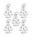 Pack of 5 Angel small sterling silver charms .925 Angels charms