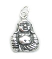 Buddha liten charm i 2D sterling silver .925 x1 Buddhas Peace Holy charm