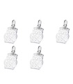 Pack de 5 petites breloques en argent sterling hiboux .925 breloque chouette