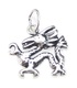 Chinesischer Drache 2D Sterling Silber Charm .925 x 1 Lucky Dragons Charms