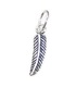 TINY 2d Feather sterling silver charm .925 x 1 Birds Feathers charms