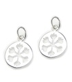 Pack of 2 small snowflakes sterling silver charms .925 snow charm