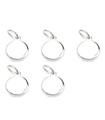 Pack de 5 breloques disque à graver apx 9 mm en argent sterling .925