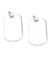 Pack of 2 Tags sterling silver charms .925 tag charm