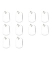 Pack of 10 Tags sterling silver charms .925 tag charm