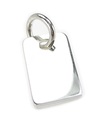 Engravable Tag sterling silver charm .925 x 1 Gravering Etiketter charms