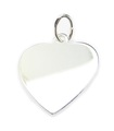 Breloque coeur à graver apx 15mm en argent sterling .925 x 1 Breloques coeurs