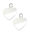 Lot de 2 charms coeur à graver apx 15 mm en argent sterling .925