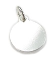 Engravable Disc apx 9mm charm i sterlingsilver .925 x 1 Gravering charm