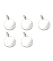 5er Pack gravierbare Scheibe ca. 9mm Sterling Silber Charms .925